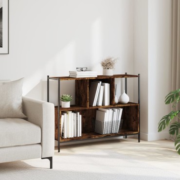 vidaXL Βιβλιοθήκη Καπνιστή Δρυς 102x28x77,5cm από Επεξεργασμένο Ξύλο 1 τεμ.
