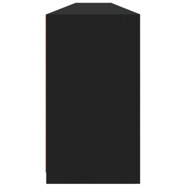vidaXL Μπουφές με LED Μαύρος 283x37x67cm 1 τεμ.