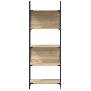 vidaXL Βιβλιοθήκη 5 Επιπέδων Sonoma Δρυς 60,5x24x166,5cm Επεξ. Ξύλο 1 τεμ.