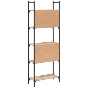vidaXL Βιβλιοθήκη 5 Επιπέδων Sonoma Δρυς 60,5x24x166,5cm Επεξ. Ξύλο 1 τεμ.