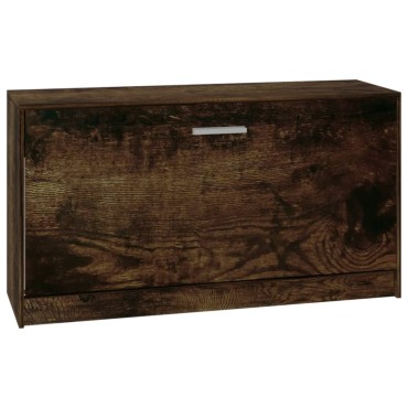 vidaXL Παπουτσοθήκη Καπνιστή Δρυς 80x24x45cm από Επεξεργασμένο Ξύλο