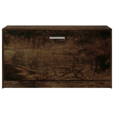 vidaXL Παπουτσοθήκη Καπνιστή Δρυς 80x24x45cm από Επεξεργασμένο Ξύλο