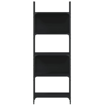 vidaXL Βιβλιοθήκη 5 Επιπέδων Μαύρη 60,5x24x166,5cm Επεξεργ. Ξύλο 1 τεμ.