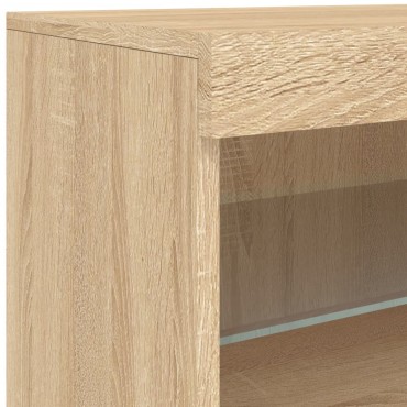 vidaXL Μπουφές με LED Sonoma Δρυς 283x37x67cm 1 τεμ.