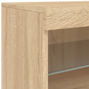 vidaXL Μπουφές με LED Sonoma Δρυς 283x37x67cm 1 τεμ.