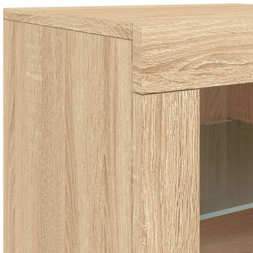 vidaXL Μπουφές με LED Sonoma Δρυς 283x37x67cm 1 τεμ.
