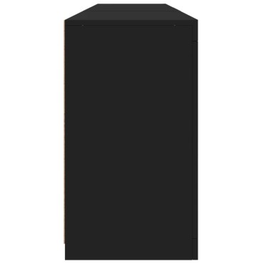 vidaXL Μπουφές με Φώτα LED Μαύρος 162x37x67cm 1 τεμ.