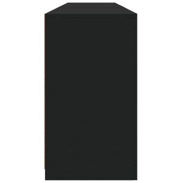 vidaXL Μπουφές με LED Μαύρος 181,5x37x67cm 1 τεμ.