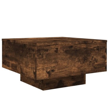 vidaXL Τραπεζάκι Σαλονιού Καπνιστή Δρυς 55x55x31cm Επεξεργασμ. Ξύλο 1 τεμ.