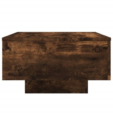 vidaXL Τραπεζάκι Σαλονιού Καπνιστή Δρυς 55x55x31cm Επεξεργασμ. Ξύλο 1 τεμ.