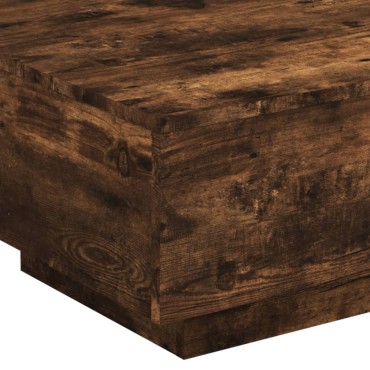 vidaXL Τραπεζάκι Σαλονιού Καπνιστή Δρυς 55x55x31cm Επεξεργασμ. Ξύλο 1 τεμ.