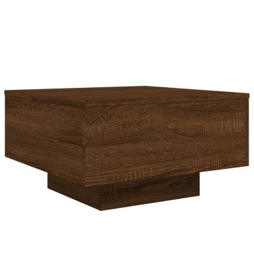 vidaXL Τραπεζάκι Σαλονιού Καφέ Δρυς 55x55x31cm Επεξεργασμ. Ξύλο 1 τεμ.