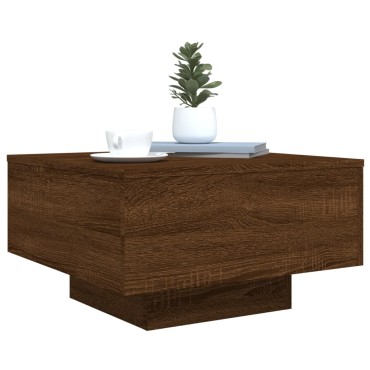 vidaXL Τραπεζάκι Σαλονιού Καφέ Δρυς 55x55x31cm Επεξεργασμ. Ξύλο 1 τεμ.