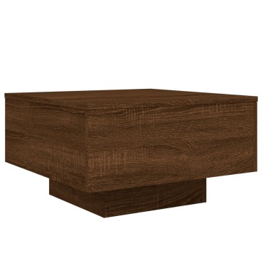 vidaXL Τραπεζάκι Σαλονιού Καφέ Δρυς 55x55x31cm Επεξεργασμ. Ξύλο 1 τεμ.