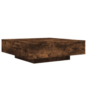 vidaXL Τραπεζάκι Σαλονιού Καπνιστή Δρυς 100x100x31cm Επεξεργ. Ξύλο 1 τεμ.