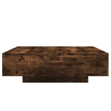 vidaXL Τραπεζάκι Σαλονιού Καπνιστή Δρυς 100x100x31cm Επεξεργ. Ξύλο 1 τεμ.