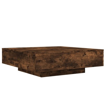 vidaXL Τραπεζάκι Σαλονιού Καπνιστή Δρυς 100x100x31cm Επεξεργ. Ξύλο 1 τεμ.