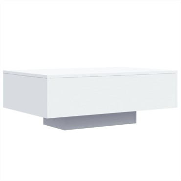 vidaXL Τραπεζάκι Σαλονιού με Φώτα LED Λευκό 85x55x31cm 1 τεμ.