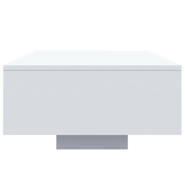 vidaXL Τραπεζάκι Σαλονιού με Φώτα LED Λευκό 85x55x31cm 1 τεμ.
