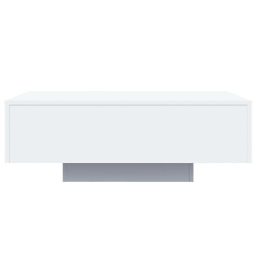 vidaXL Τραπεζάκι Σαλονιού με Φώτα LED Λευκό 85x55x31cm 1 τεμ.