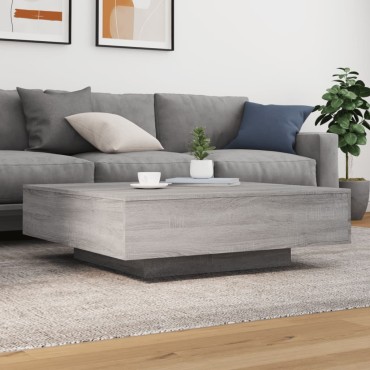 vidaXL Τραπεζάκι Σαλονιού Γκρι Sonoma 100x100x31cm Επεξεργ. Ξύλο 1 τεμ.