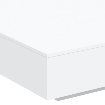 vidaXL Τραπεζάκι Σαλονιού με Φώτα LED Λευκό 100x100x31cm 1 τεμ.