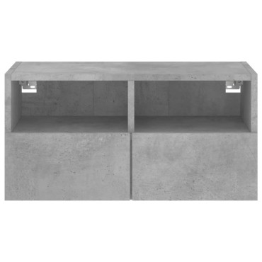 vidaXL Ντουλάπι Τοίχου Τηλεόρασης Γκρι Σκυρ. 60x30x30cm Επεξ. Ξύλο