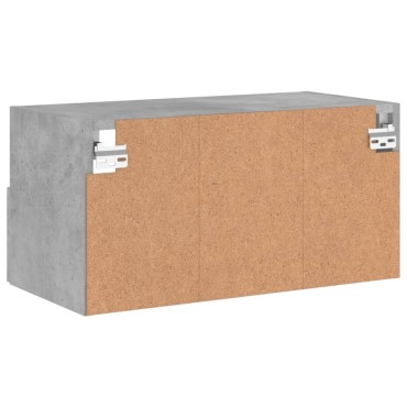 vidaXL Ντουλάπι Τοίχου Τηλεόρασης Γκρι Σκυρ. 60x30x30cm Επεξ. Ξύλο