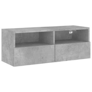 vidaXL Έπιπλο Τοίχου Τηλεόρασης Γκρι Σκυρ. 80x30x30cm Επεξ. Ξύλο