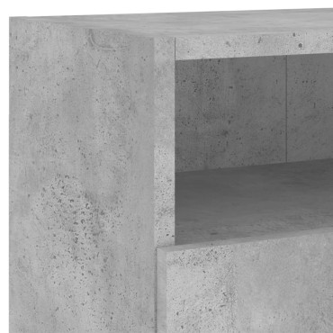 vidaXL Έπιπλο Τοίχου Τηλεόρασης Γκρι Σκυρ. 80x30x30cm Επεξ. Ξύλο