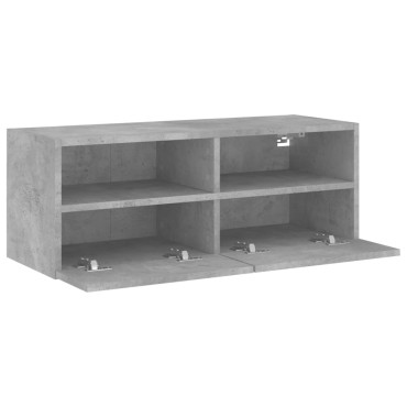vidaXL Έπιπλο Τοίχου Τηλεόρασης Γκρι Σκυρ. 80x30x30cm Επεξ. Ξύλο