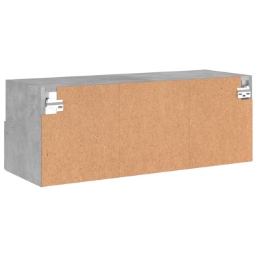 vidaXL Έπιπλο Τοίχου Τηλεόρασης Γκρι Σκυρ. 80x30x30cm Επεξ. Ξύλο
