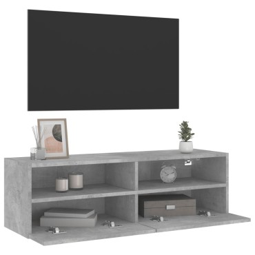 vidaXL Έπιπλο Τοίχου Τηλεόρασης Γκρι Σκυρ. 100x30x30cm Επεξ. Ξύλο