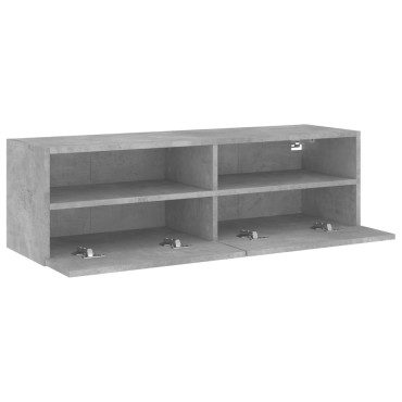 vidaXL Έπιπλο Τοίχου Τηλεόρασης Γκρι Σκυρ. 100x30x30cm Επεξ. Ξύλο