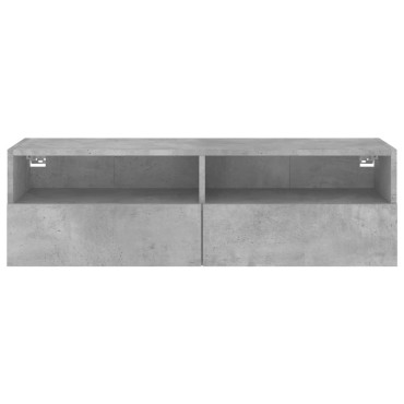 vidaXL Έπιπλο Τοίχου Τηλεόρασης Γκρι Σκυρ. 100x30x30cm Επεξ. Ξύλο