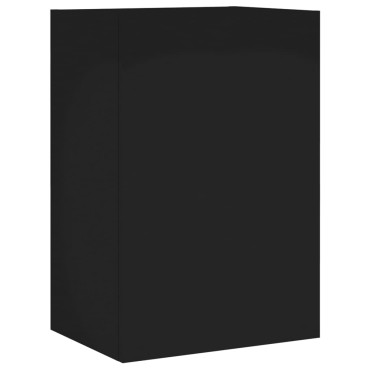 vidaXL Έπιπλο Τηλεόρασης Τοίχου Μαύρο 40,5x30x60cm Επεξ. Ξύλο