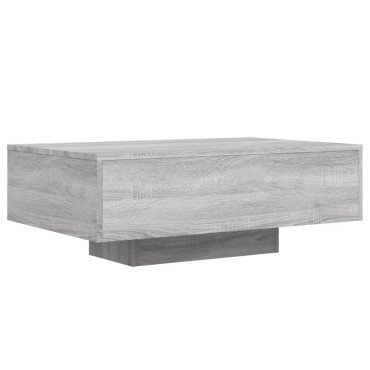 vidaXL Τραπεζάκι Σαλονιού με Φώτα LED Γκρι Sonoma 85x55x31cm 1 τεμ.