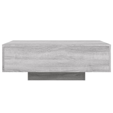 vidaXL Τραπεζάκι Σαλονιού με Φώτα LED Γκρι Sonoma 85x55x31cm 1 τεμ.