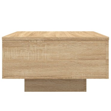 vidaXL Τραπεζάκι Σαλονιού με Φώτα LED Sonoma Δρυς 55x55x31cm 1 τεμ.