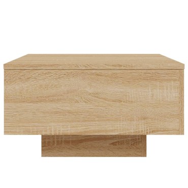 vidaXL Τραπεζάκι Σαλονιού με Φώτα LED Sonoma Δρυς 55x55x31cm 1 τεμ.