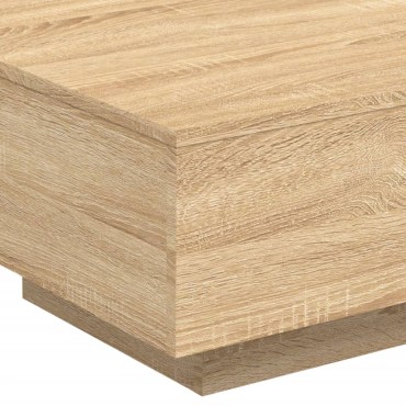 vidaXL Τραπεζάκι Σαλονιού με Φώτα LED Sonoma Δρυς 55x55x31cm 1 τεμ.