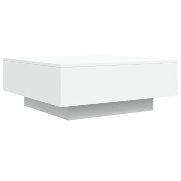 vidaXL Τραπεζάκι Σαλονιού Λευκό 80x80x31cm Επεξεργασμένο Ξύλο 1 τεμ.