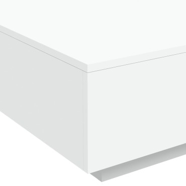 vidaXL Τραπεζάκι Σαλονιού Λευκό 80x80x31cm Επεξεργασμένο Ξύλο 1 τεμ.