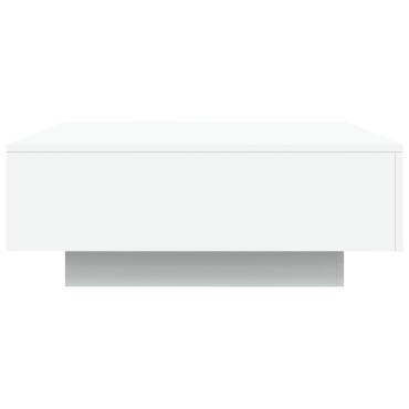 vidaXL Τραπεζάκι Σαλονιού με Φώτα LED Λευκό 80x80x31cm 1 τεμ.