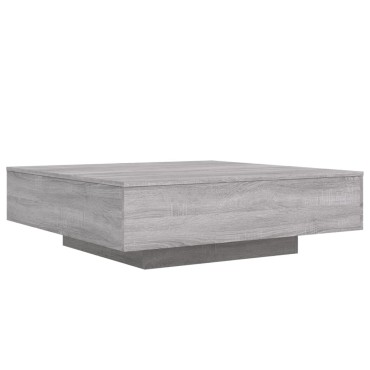 vidaXL Τραπεζάκι Σαλονιού με Φώτα LED Γκρι Sonoma 100x100x31cm 1 τεμ.