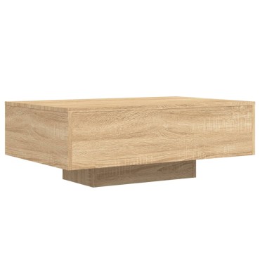 vidaXL Τραπεζάκι Σαλονιού με Φώτα LED Sonoma Δρυς 85x55x31cm 1 τεμ.