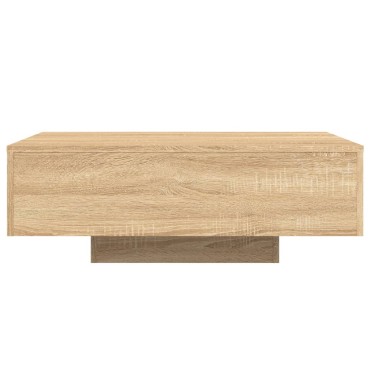 vidaXL Τραπεζάκι Σαλονιού με Φώτα LED Sonoma Δρυς 85x55x31cm 1 τεμ.