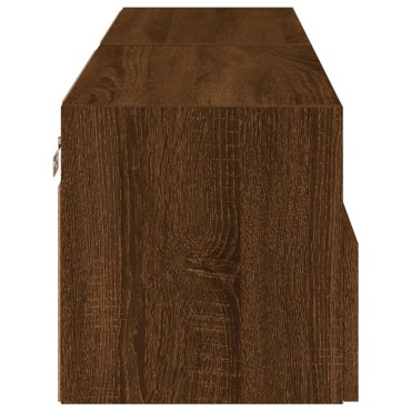 vidaXL Ντουλάπια Τοίχου Τηλ. 2 τεμ. Καφέ Δρυς 60x30x30cm Επεξ.Ξύλο