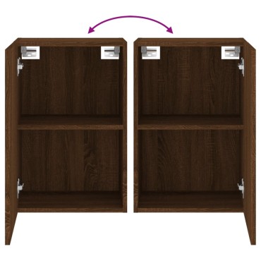 vidaXL Έπιπλο Τοίχου Τηλεόρασης Καφέ Δρυς 40,5x30x60cm Επεξ. Ξύλο