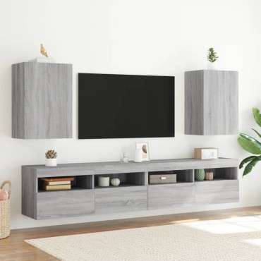 vidaXL Έπιπλο Τοίχου Τηλεόρασης Γκρι Sonoma 40,5x30x60cm Επεξ. Ξύλο
